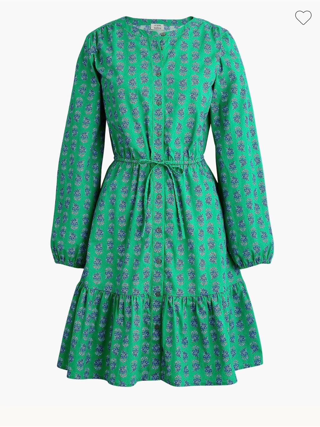 J. Crew Green Floral Long Sleeve Dress- All 3 Size 00, Girls Size 4 And 7 Nwt